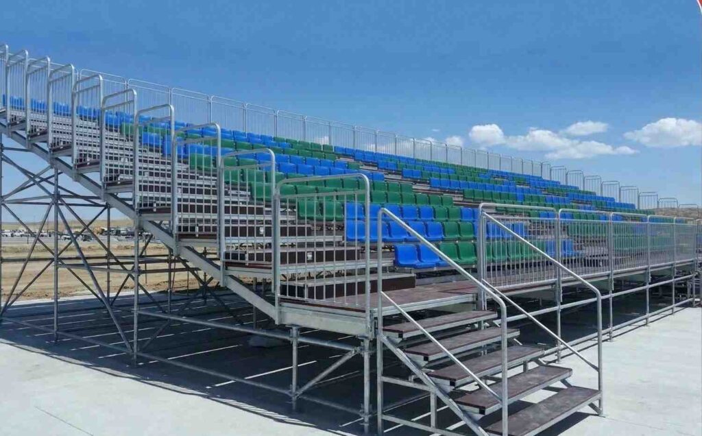 Spectator seating for stadium bleachers and sports venues